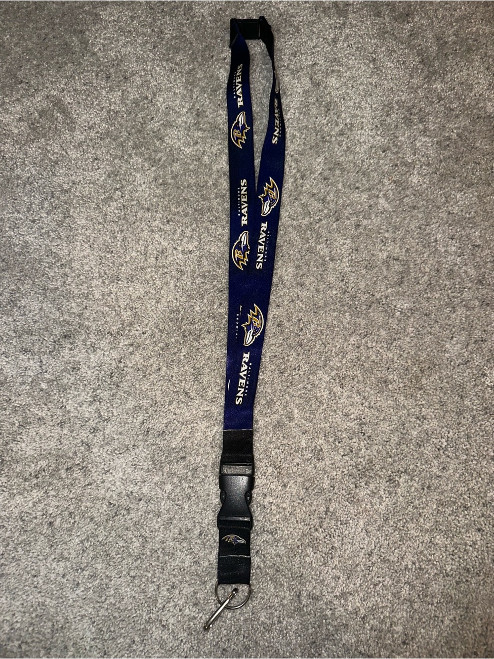 Ravens NFL purple/black Lanyard with Breakaway Clip